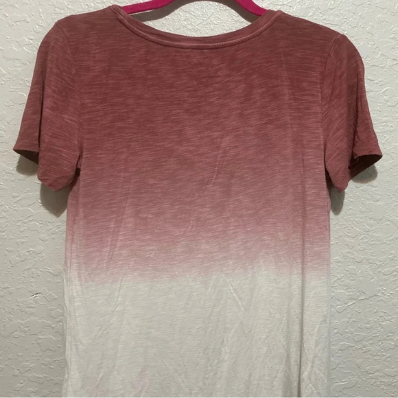 American Eagle Soft & Sexy Slub Short Sleeve Ombre T-Shirt - Picture 6 of 9
